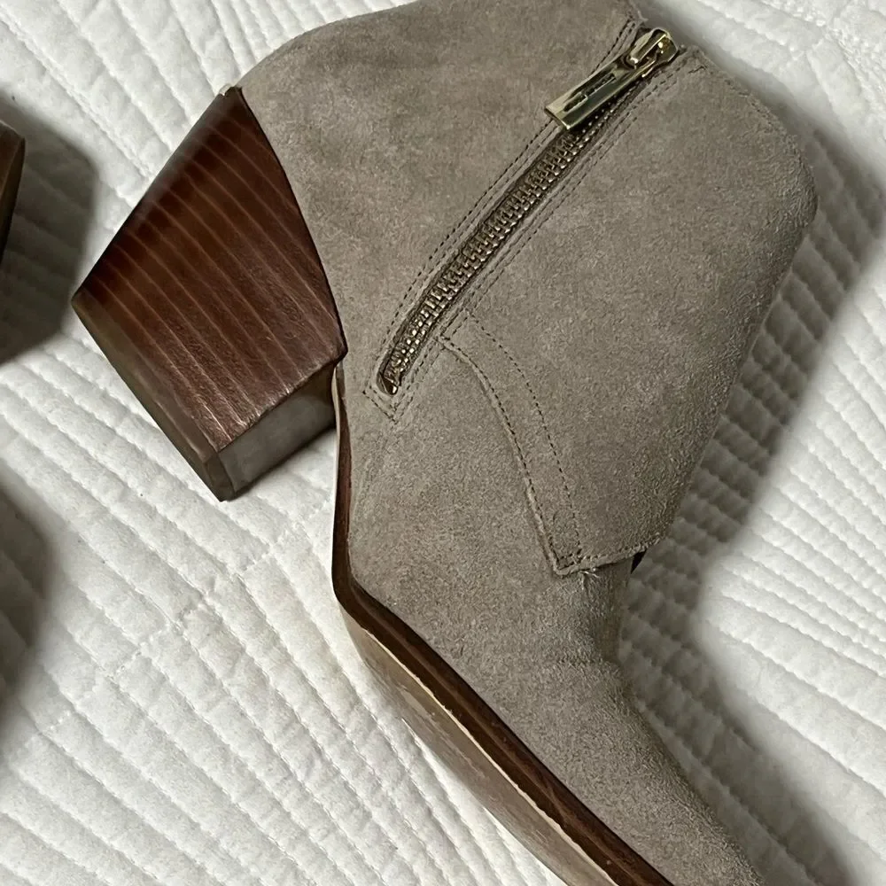 Michael Kors Gray Suede Loni Ankle Booties (7)